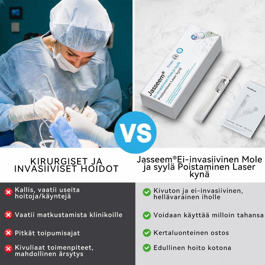 𝐉𝐚𝐬𝐬𝐞𝐞𝐦® lääkinnällisen tason laserpeni 🏆 (käyttää hiilidioksidilasertekniikkaa – poistaa tehokkaasti luomet, syylät, ihotagit, pigmenttiläiskät ja muut ihon virheet)