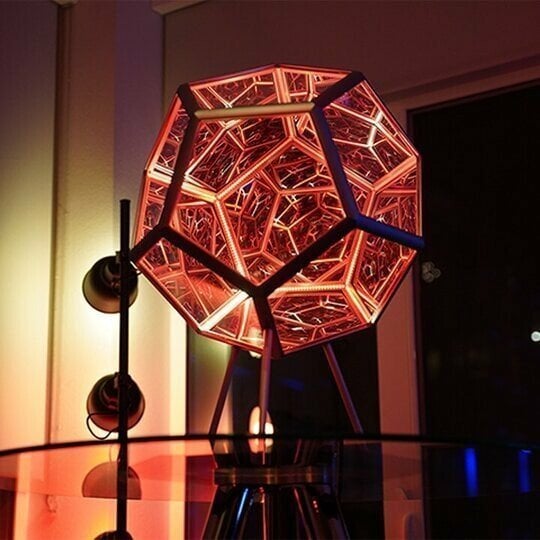 Infinite Dodecahedron Color Art Light