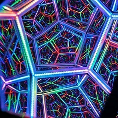 Infinite Dodecahedron Color Art Light