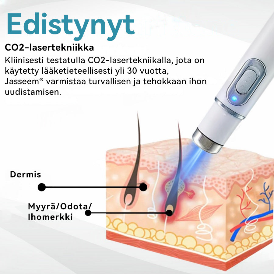 𝐉𝐚𝐬𝐬𝐞𝐞𝐦® lääkinnällisen tason laserpeni 🏆 (käyttää hiilidioksidilasertekniikkaa – poistaa tehokkaasti luomet, syylät, ihotagit, pigmenttiläiskät ja muut ihon virheet)