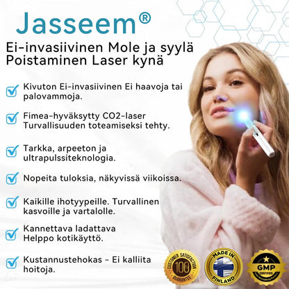 𝐉𝐚𝐬𝐬𝐞𝐞𝐦® lääkinnällisen tason laserpeni 🏆 (käyttää hiilidioksidilasertekniikkaa – poistaa tehokkaasti luomet, syylät, ihotagit, pigmenttiläiskät ja muut ihon virheet)
